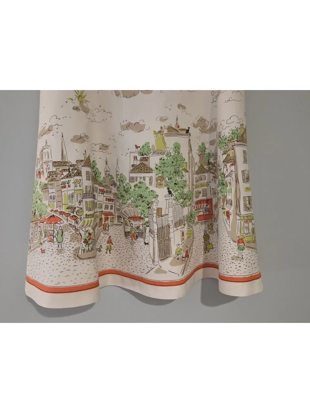 J.Crew Sz 4 Paris Street Scene A-Line Skirt Vintage